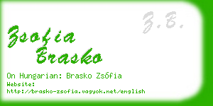 zsofia brasko business card